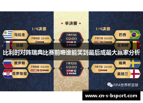 比利时对阵瑞典比赛前瞻谁能笑到最后成最大赢家分析